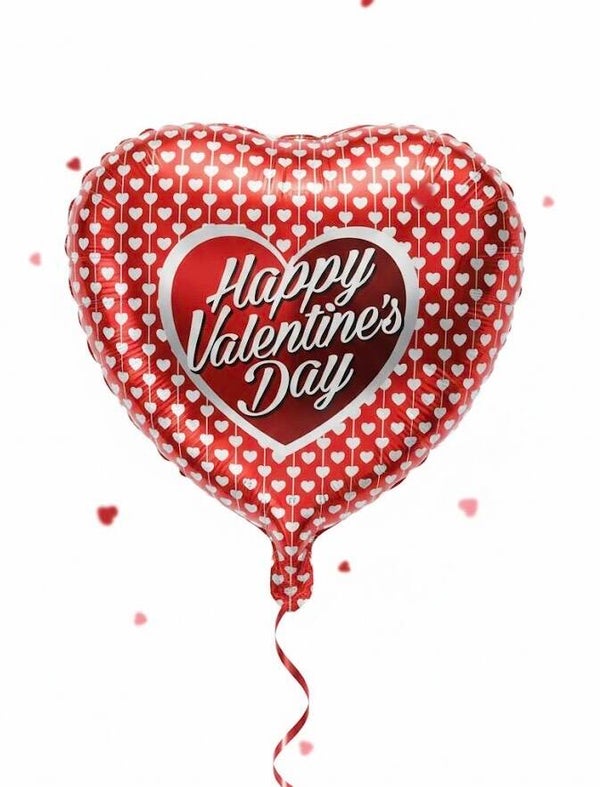 18" Happy Valentines Day Heart Mylar balloon