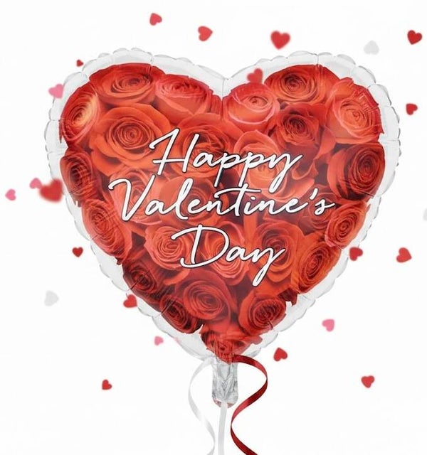 18" Happy Valentines Day Heart Mylar balloon