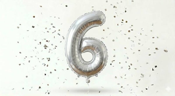 34” #6 Silver Mylar balloon