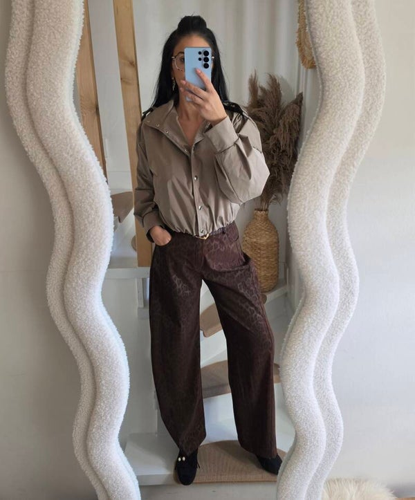 NICKY short trench coat taupe