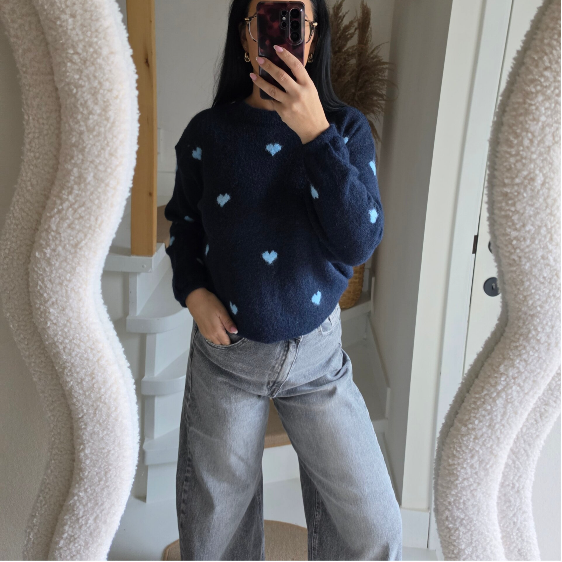 MELODY zachte trui met hartjes (div.kleuren)