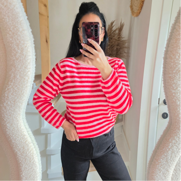 NORA gestreepte sweater (div.kleuren)