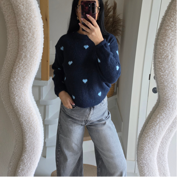 MELODY zachte trui met hartjes (div.kleuren)