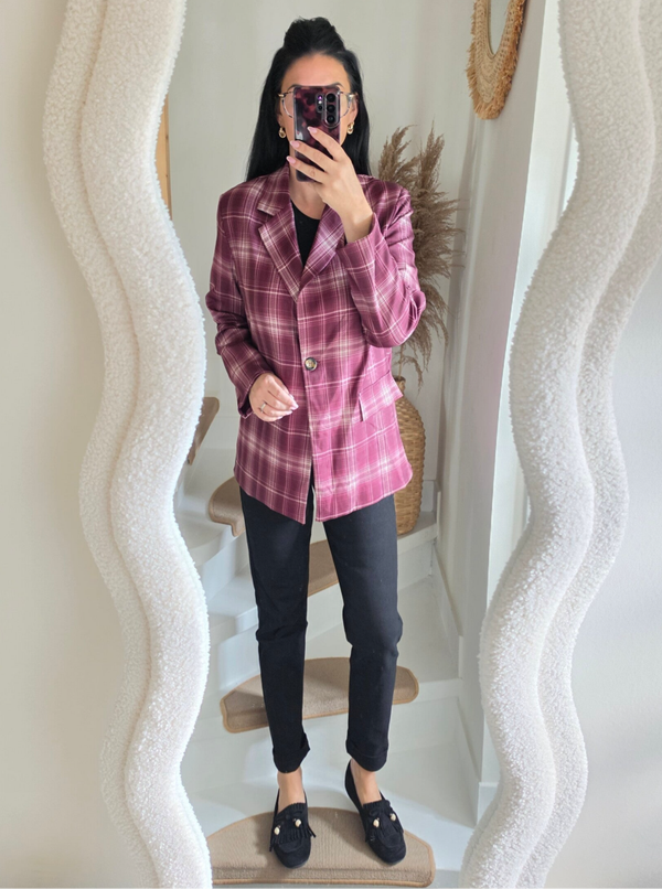 ABBY geruite blazer (div.kleuren)