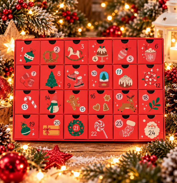 Calendrier de L'avent rouge