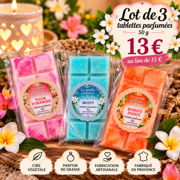 🌸 LOT DE 3 TABLETTES PARFUMÉES 🌸
