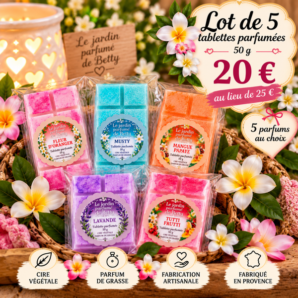🌸 MAXI LOT DE 5 TABLETTES PARFUMÉES 🌸