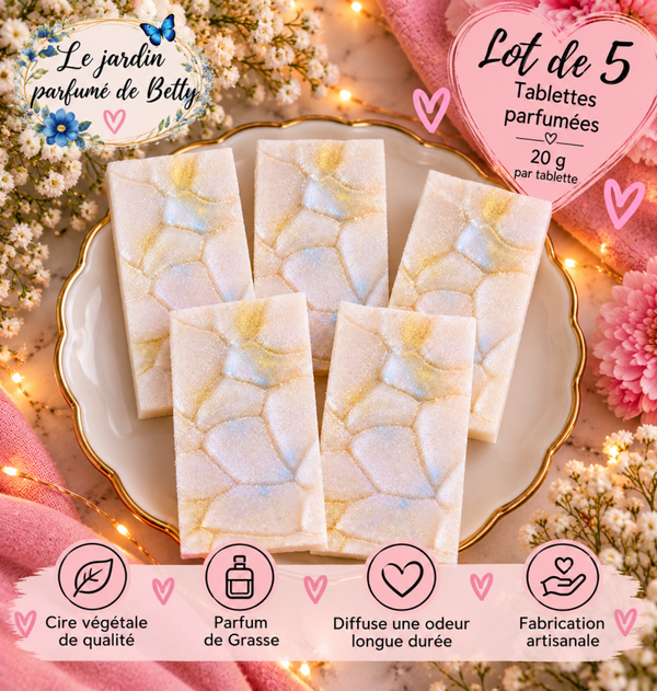 🌸 Lot de 5 mini tablettes parfumées 🌸