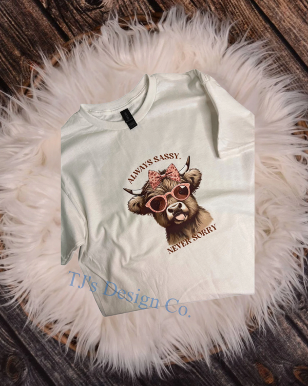 Always sassy never sorry T shirt