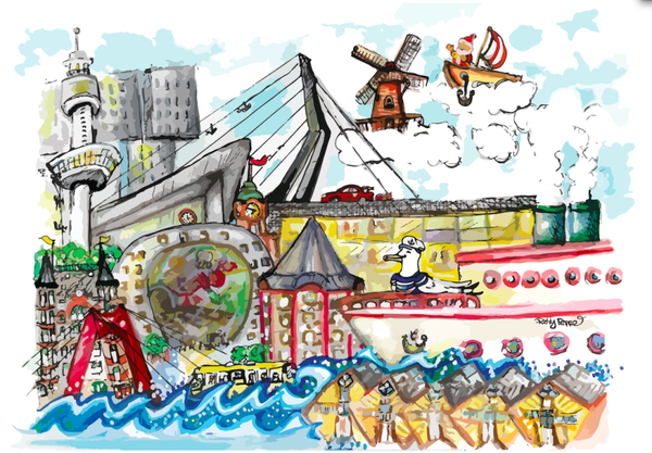 Rotterdam - Canvas  60 x 40