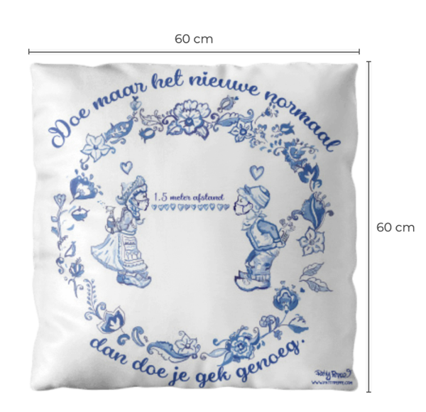 Covid-19 - NieuweNormaal - New normal way of living Cushion