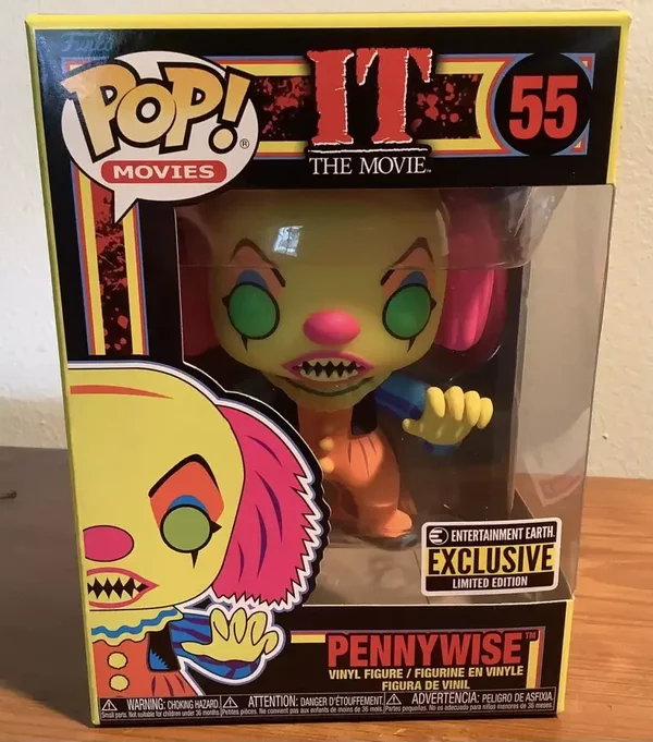 IT PENNYWISE BLACK LIGHT POP FUNKO #55 / EE EXCLUSIVE