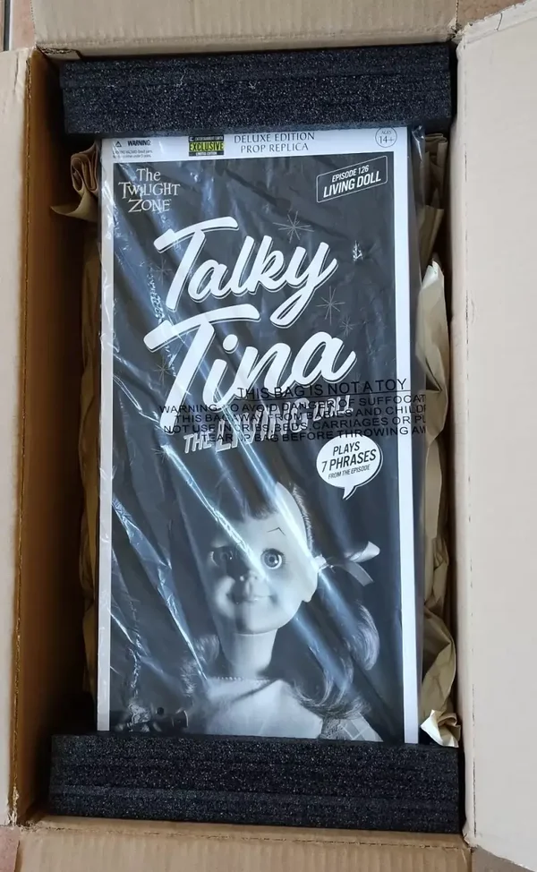 The Twilight zone talky Tina 18" prop replica doll-convention exclusive. Entertainment Earth