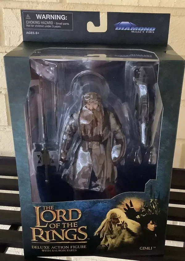 GIMLI LORD OF THE RINGS DELUXE ACTION FIGURE / DIAMOND SELECT.