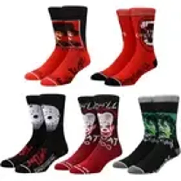 HORROR ICONS CREW SOCKS 5-PAIR SET