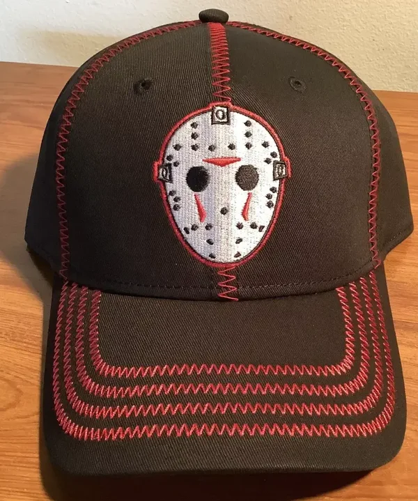 Friday the 13th Jason Embroidered Contrast Stitch Hat