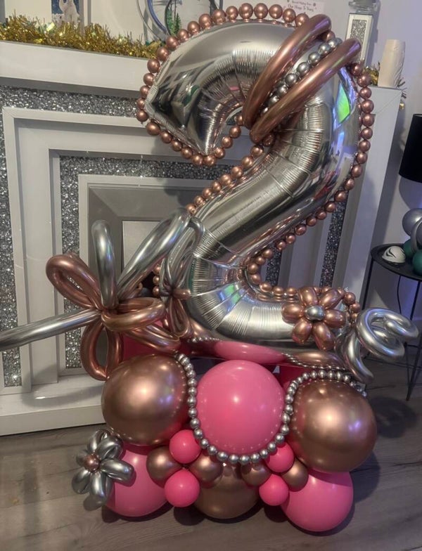 Single beaded number birthday bouquet