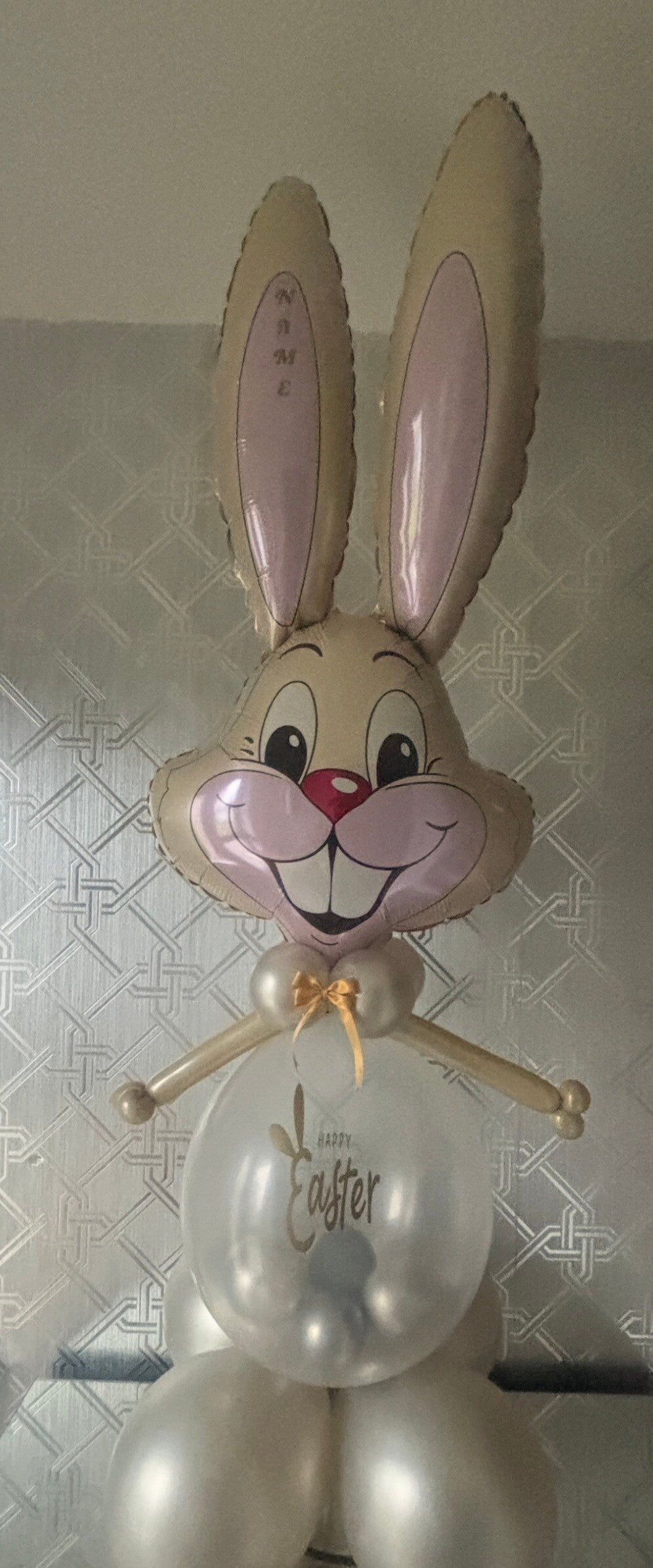 Large silk cream stuffed bunny