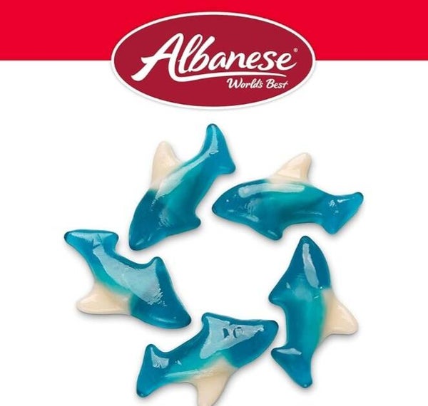 Albanese Gummi Blue & White Sharks