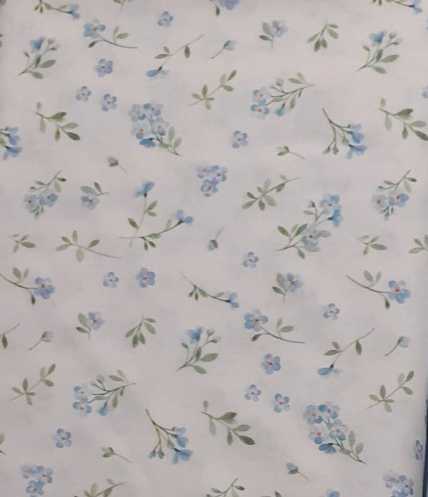 Wit met vergeet me nietjes