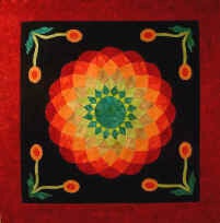 Dahlia in paperpiecing