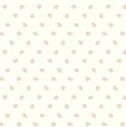 Creme met kleine rode motiefjes