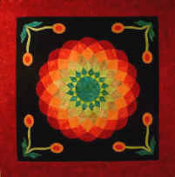 Dahlia in paperpiecing