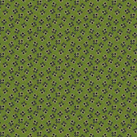 Groen met een klein zwart motiefje