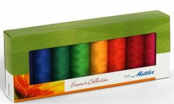 Set zomerkleuren Amann Mettler silk finished cotton 50