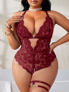 Lace Bodysuit w/ Leg Ring