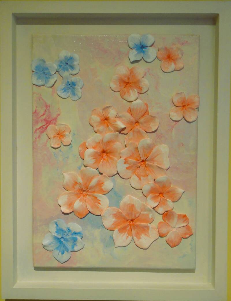 3D Textured Pansies. Anthony Mordaunt. Clonmel.