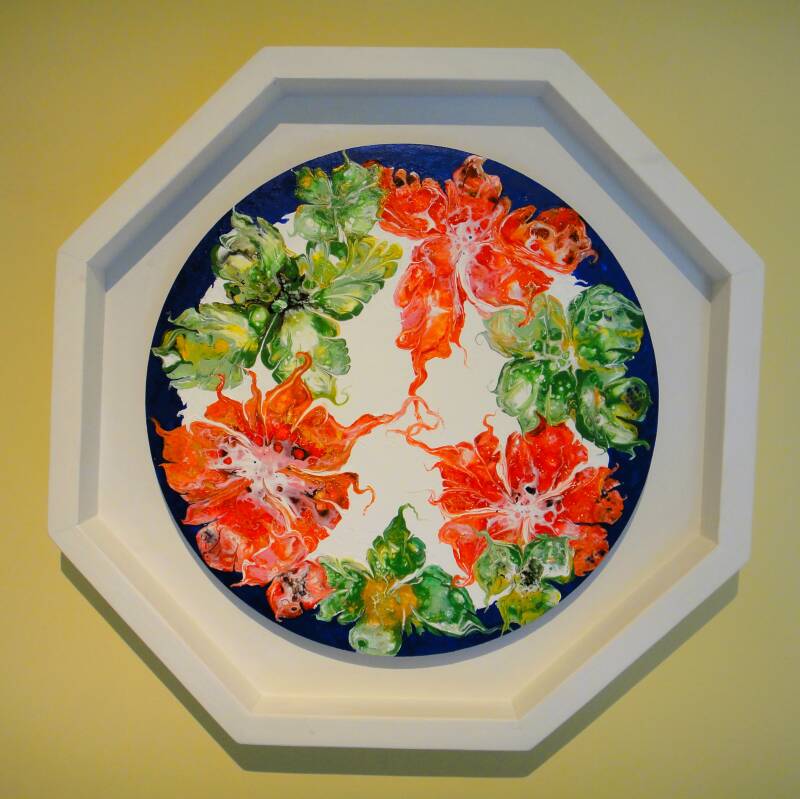 Iris Flower. Floral Art, A. Mordaunt. Clonmel.