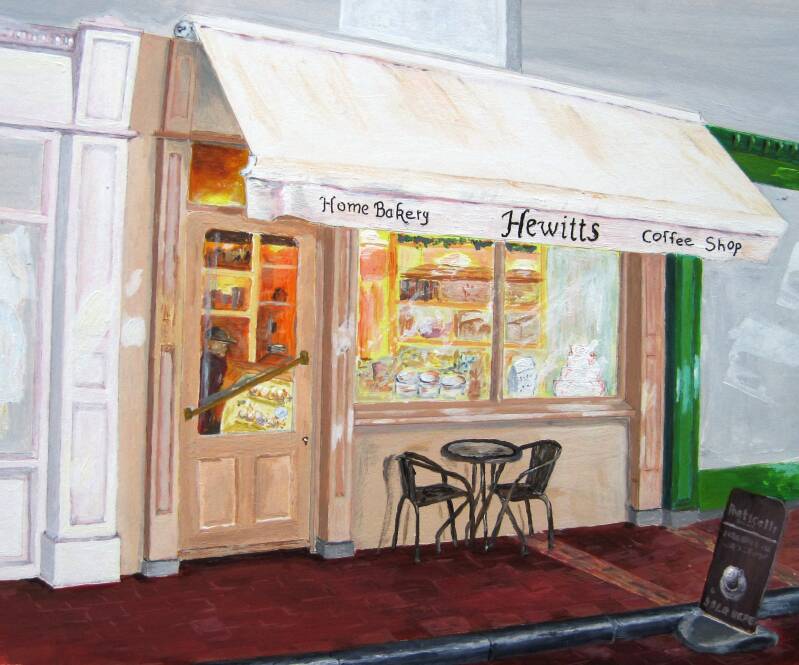 Hewitt's Bakery. Clonmel.Painted by Anthony Mordaunt.