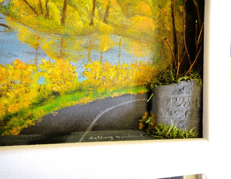 Painting of Marlfield Lake. Clonmel. Tipperary, by : A. Mordaunt.