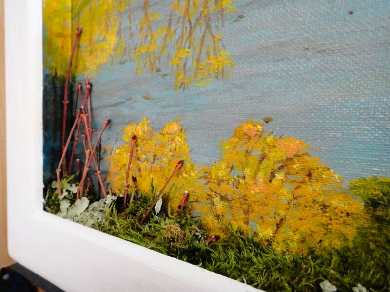 Painting of Marlfield Lake. Clonmel. Co. Tipperary,by : A. Mordaunt.