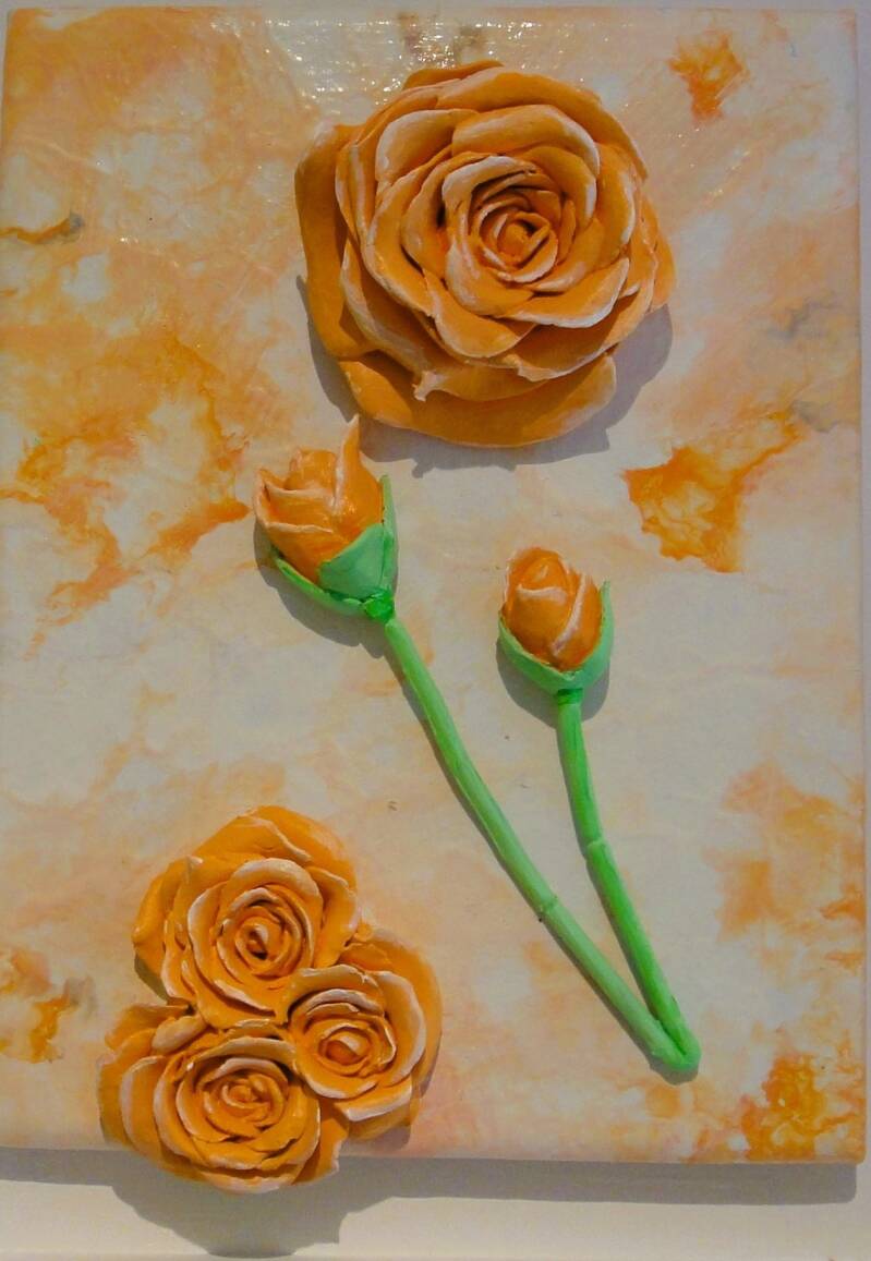 Textured Orange Rose. Clonmel. Co. Tipperary.