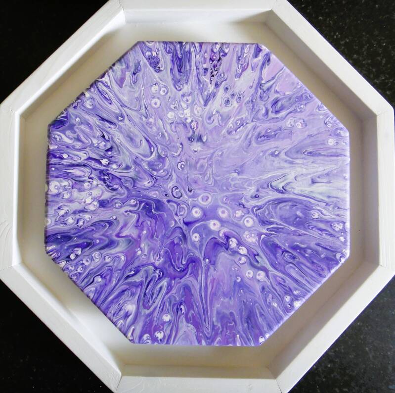 Abstract Art. Purple Splash.A.Mordaunt. Clonmel Co. Tipperary.