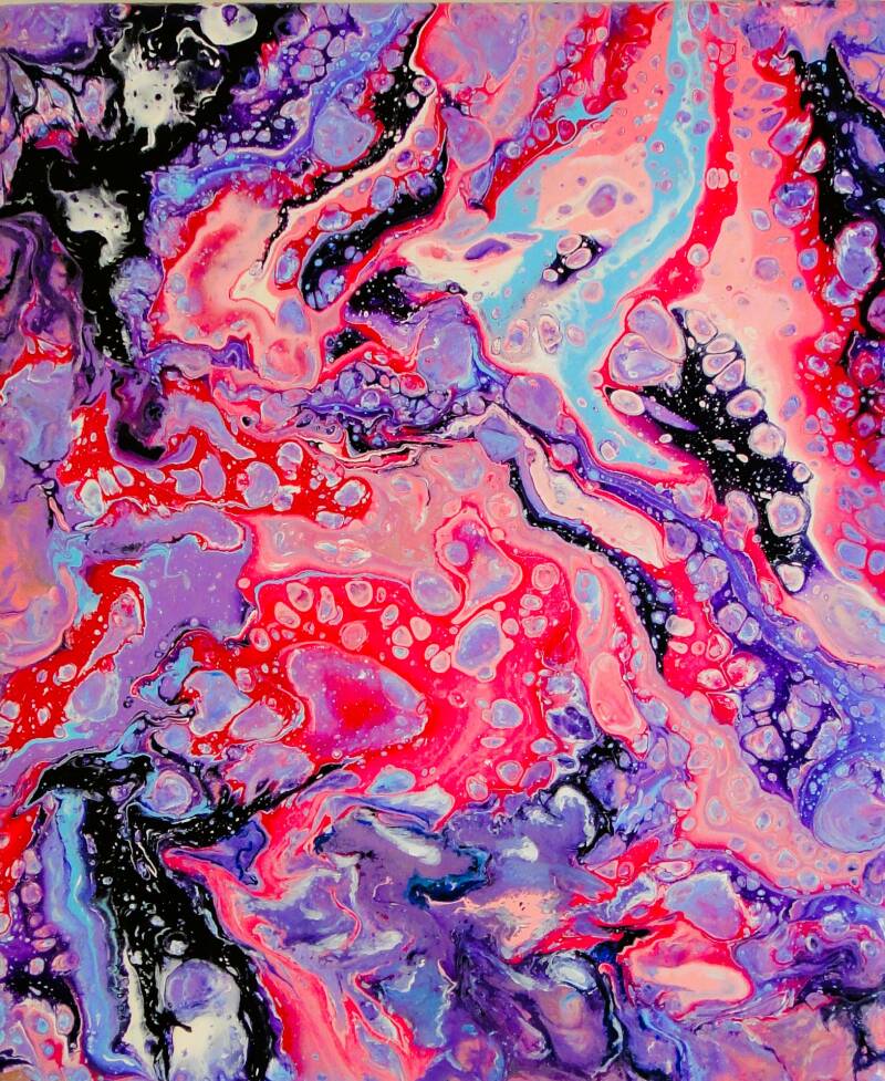 Abstract Art. Fluid Art Acrylic Painting. Clonmel.