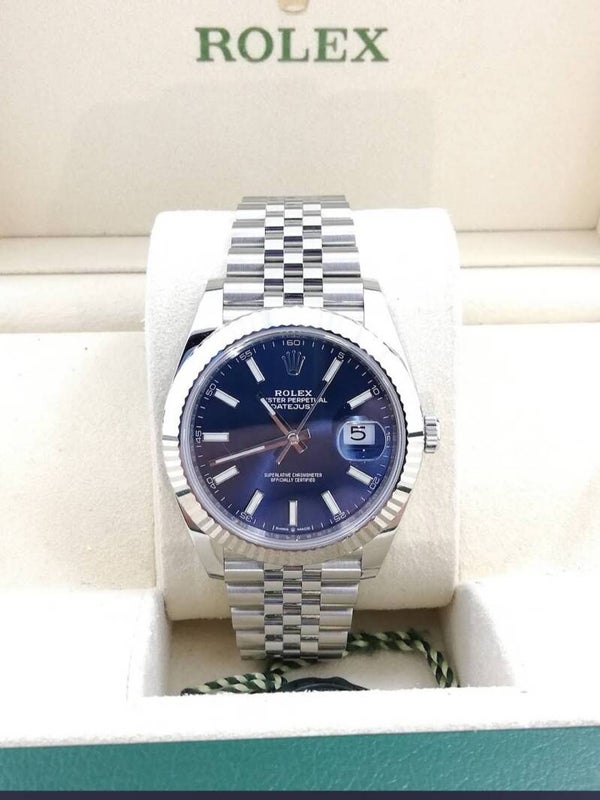 Rolex Datejust 41 – Esfera Azul / Bisel Acanalado / Brazalete Jubilee 126334