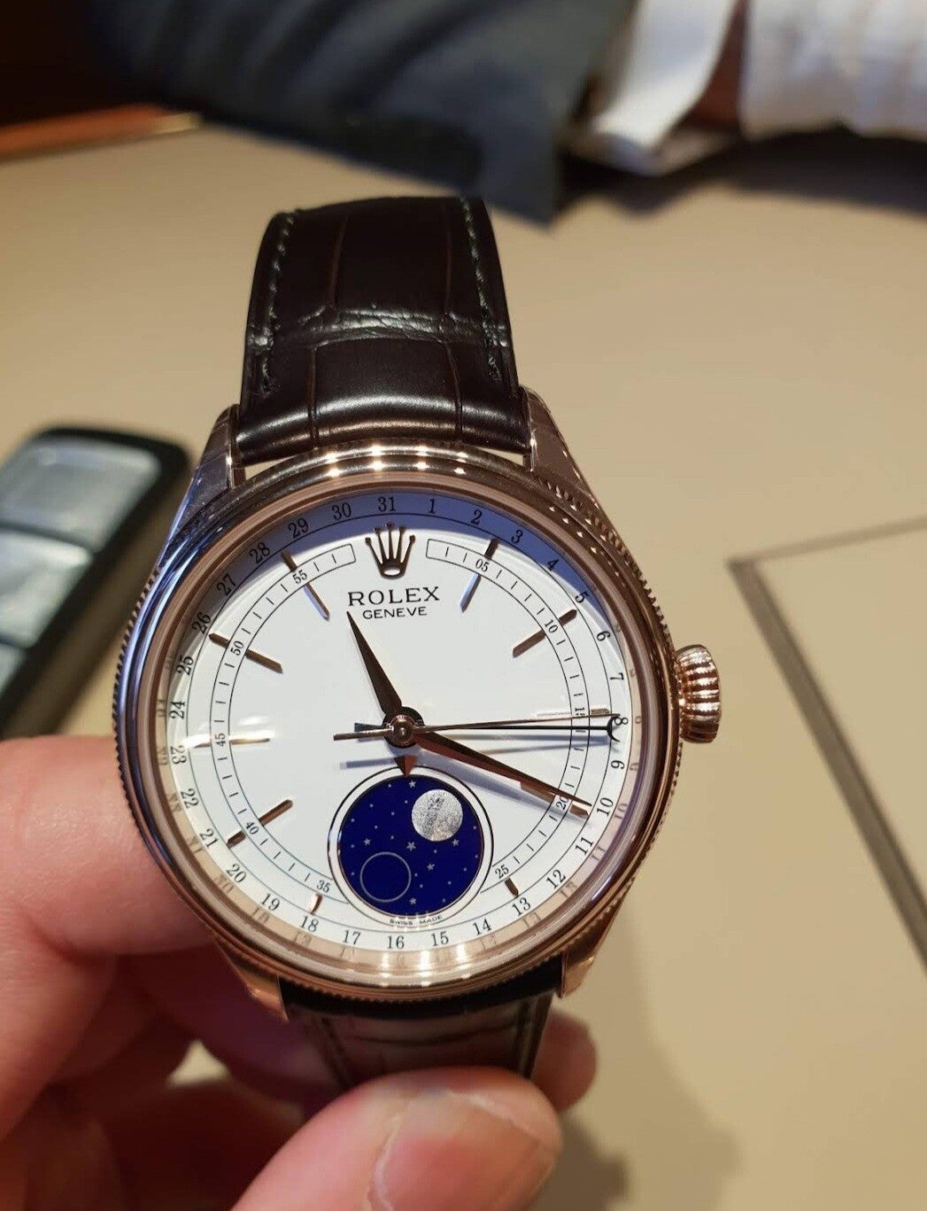 Rolex Cellini Moonphase – Ref. 50535 – Oro Everose 18k