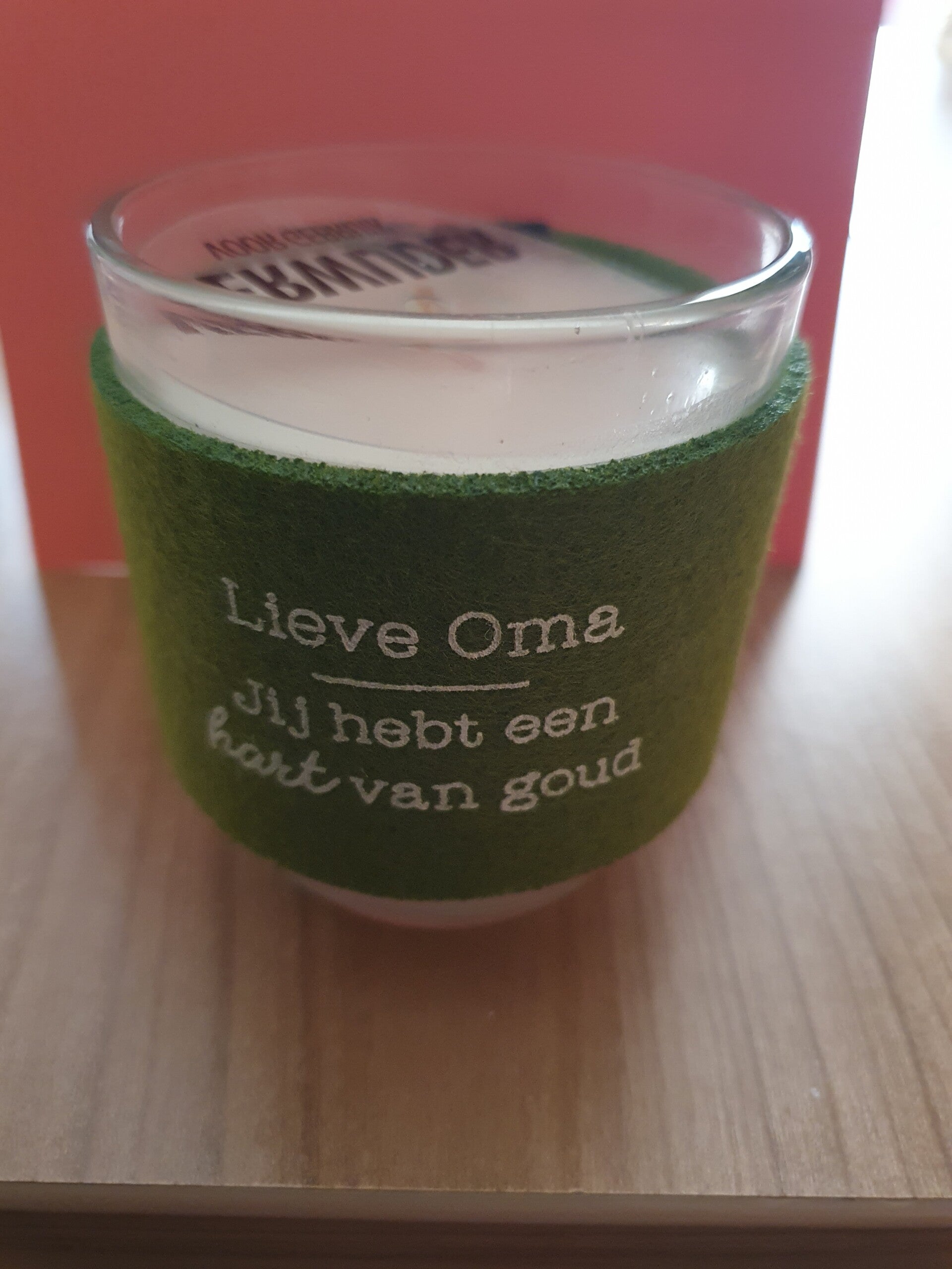 Cozy kaars lieve oma