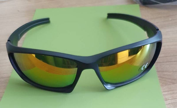 Zonnebril heren gele spiegelglazen