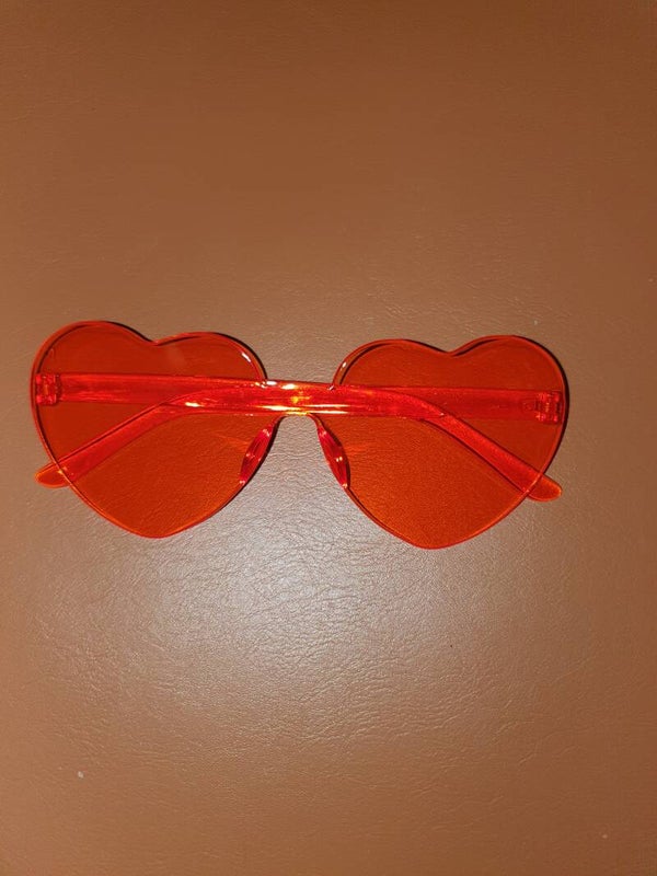 Feestbril hart oranje