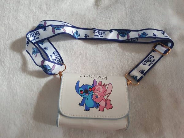 Mini tas stitch en angel wit