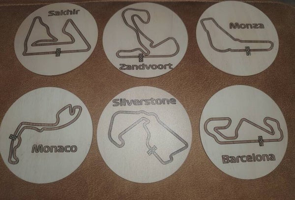 Circuit onderzetters F1 licht