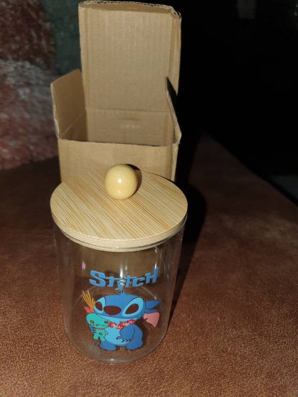 Glazen opbergpotje Stitch