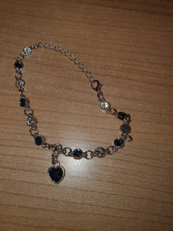 Armband zilver/blauw