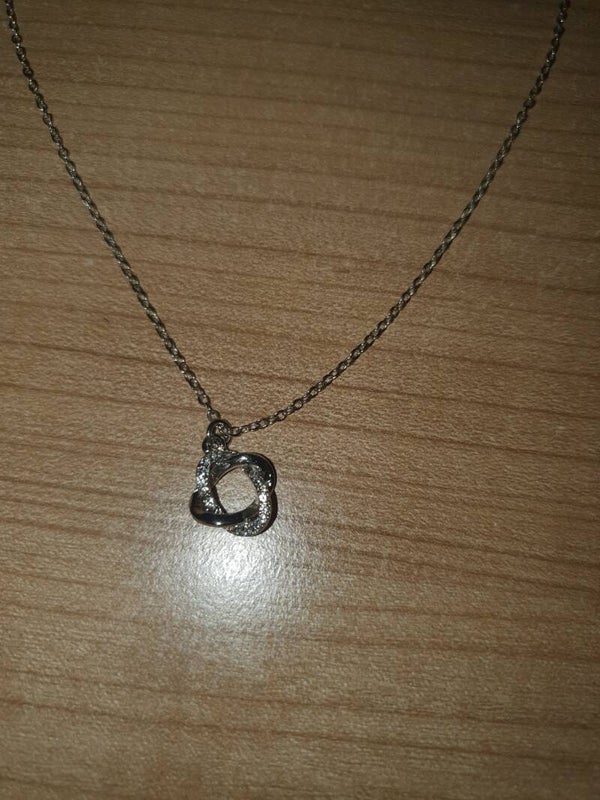 Ketting strassteentjes zilverkleurig