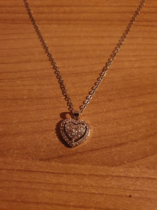 Ketting hartje strass