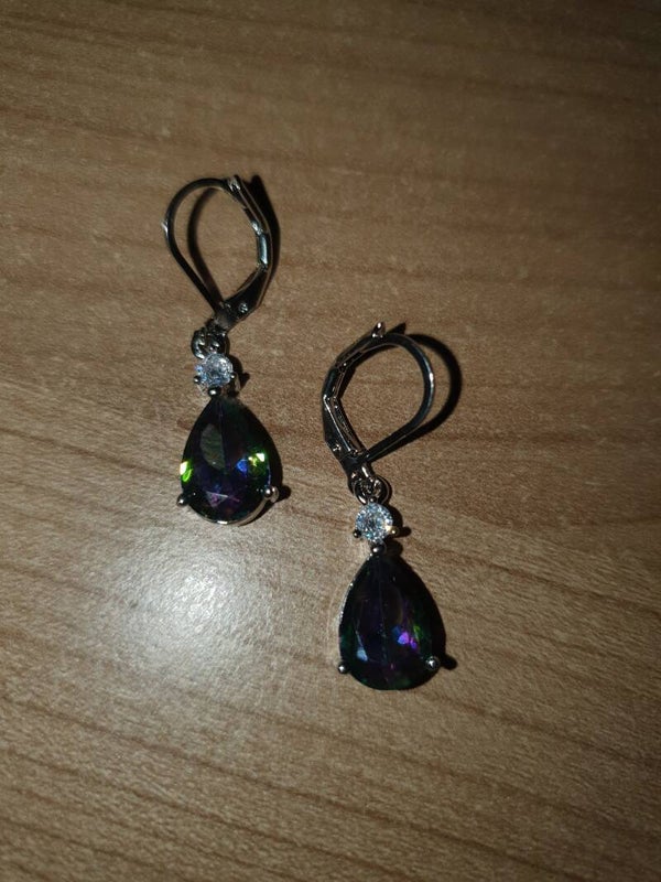 Oorbellen zilver steentje